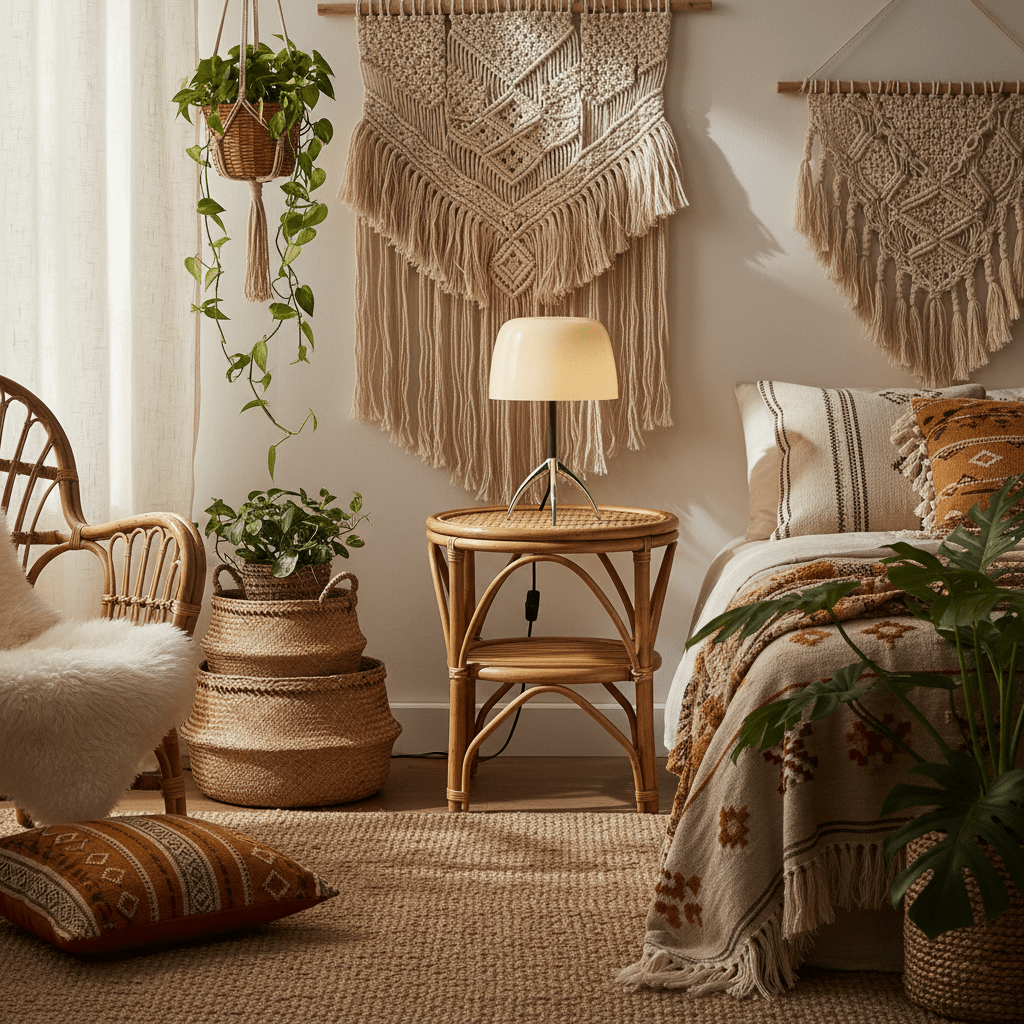 lampe de chevet crème métal et verre de Haute Qualité tripode design italien inspiration Bauhaus chambre style bohème chic ambiance chaleureuse