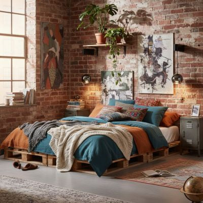 Applique murale ajustable boule chromée design italien chambre bohème éclectique