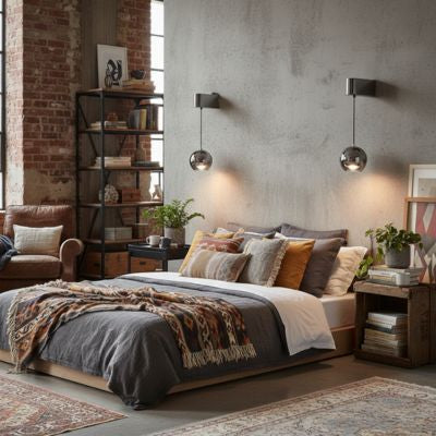 Applique murale ajustable boule chromée design italien chambre bohème industrielle éclectique