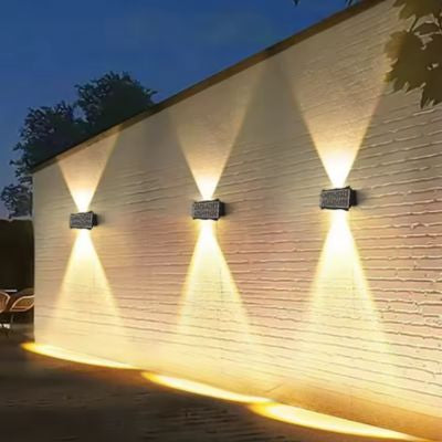 Applique murale exterieur LED allumage automatique sur grand mur briques