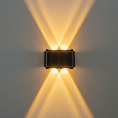 Applique murale exterieur solaire photovoltaïte double flux LED