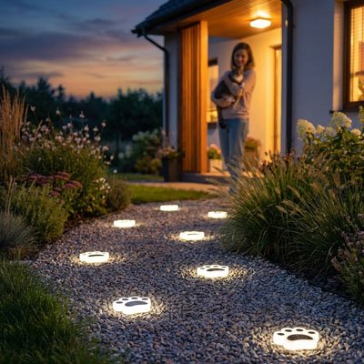 Eclairage solaire exterieur traces mystérieuses sans câblage ni frais d'électricité