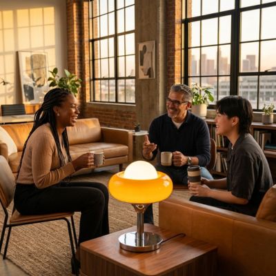 lampe champignon orange - Vintage | Dome70™