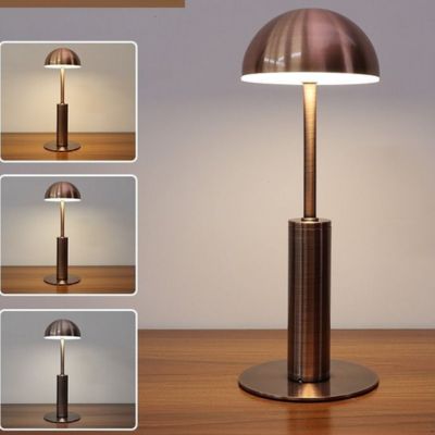lampe champignon cuivre rosé fer haute qualité différentes intensités rechargeable