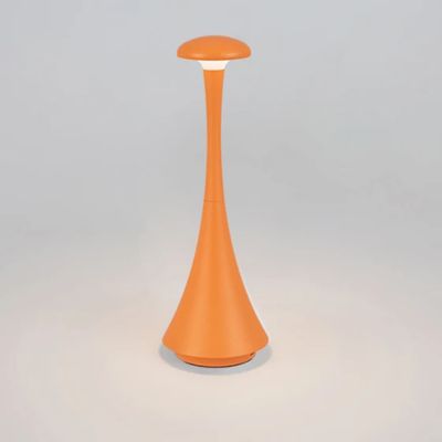 lampe champignon design citrouille sur fond neutre