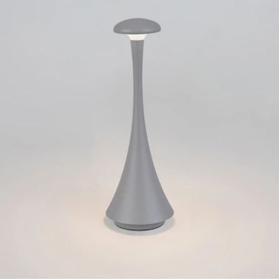 lampe champignon design grise sur fond neutre