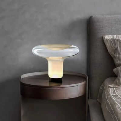 lampe champignon verre soufflé design italien table de chevet chambre industrielle