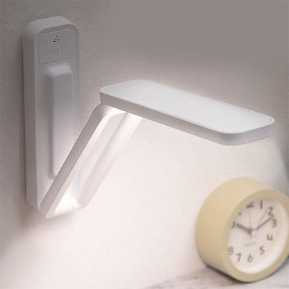 lampe de bureau LED pliable et polyvalente installé comme applique murale tactile esthétique et fonctionnalité