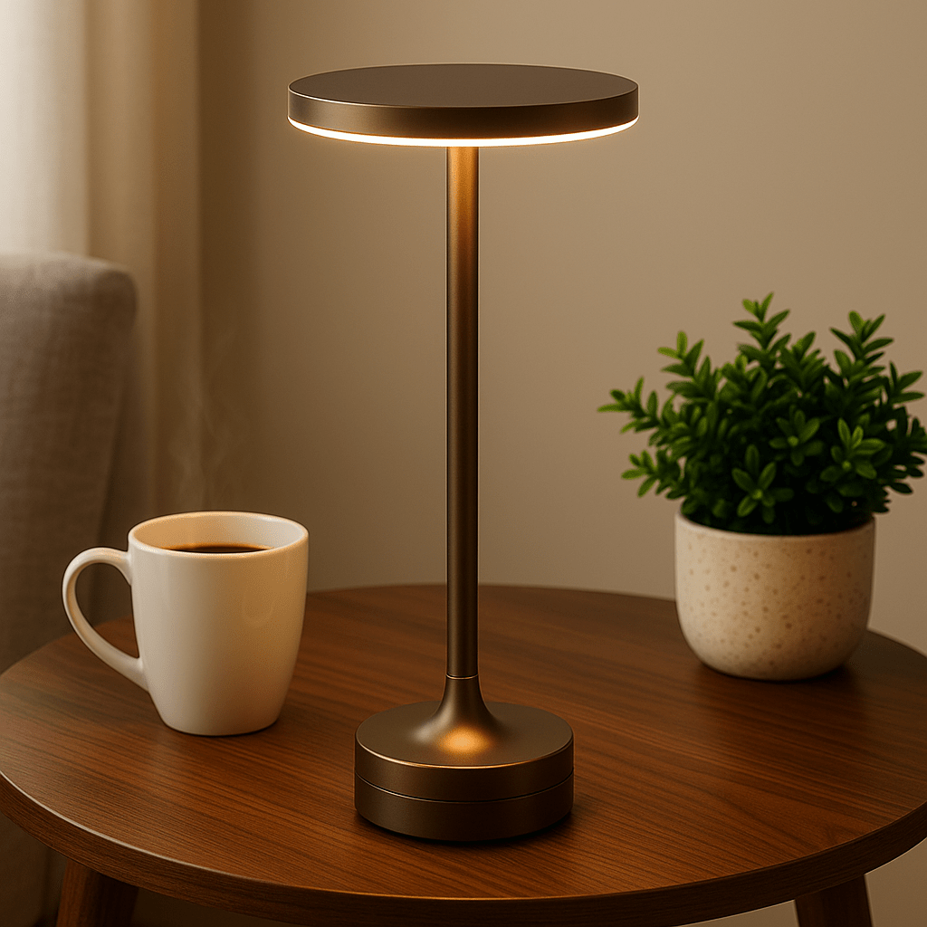 lampe de table noire metal une experience inedite lampe sans fil