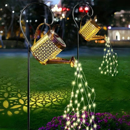 Lampe solaire exterieur arrosoir LEDguirlande lumineuse dorée cascade jardin nuit décoration extérieure
