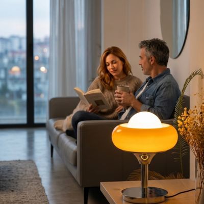 lampe champignon orange - Vintage | Dome70™