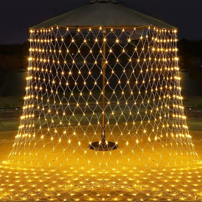 Lumière extérieure guirlande filet LED extérieure lumière chaude décoration jardin terrasse nuit