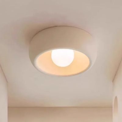 Plafonnier allumée rond blanc design