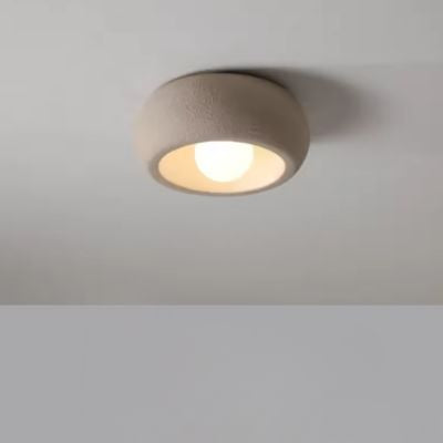 Plafonnier allumée rond blanc design